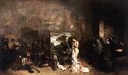 Gustave Courbet The Painter's Studio A Real Allegory (mk09) USA oil painting reproduction
